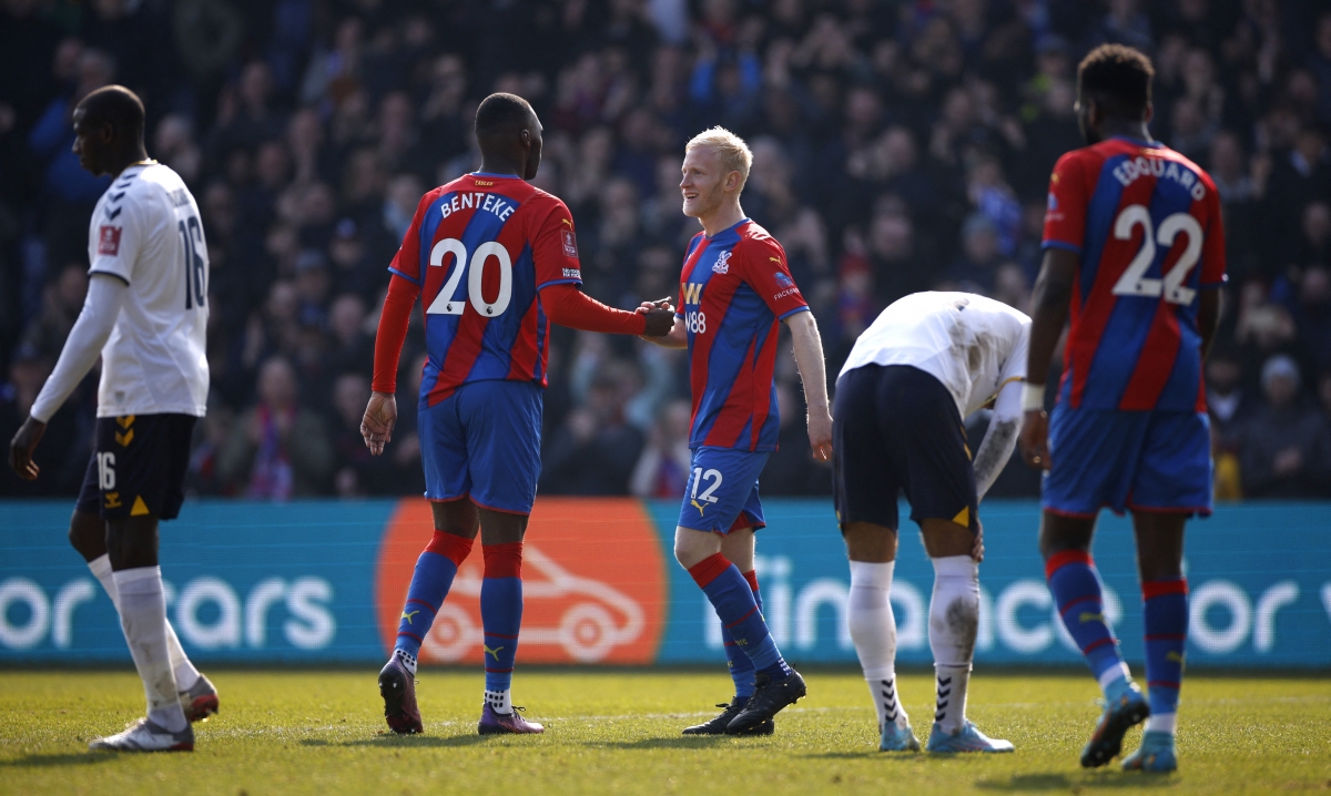 Crystal Palace thắng đậm Everton để vào bán kết gặp Chelsea. (Ảnh: Reuters)