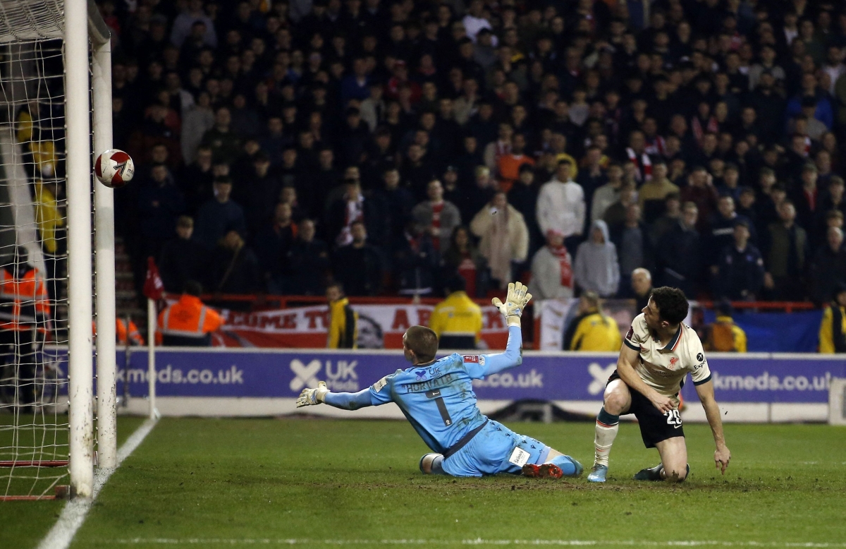 Liverpool đánh bại Nottingham nhờ pha lập công của Jota. (Ảnh: Reuters)