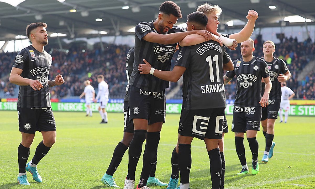 Sturm Graz đang cạnh tranh quyết liệt tấm vé dự vòng sơ loại 2 Cúp C1 châu Âu mùa giải 2022/2023. (Ảnh: GEPA Pictures).