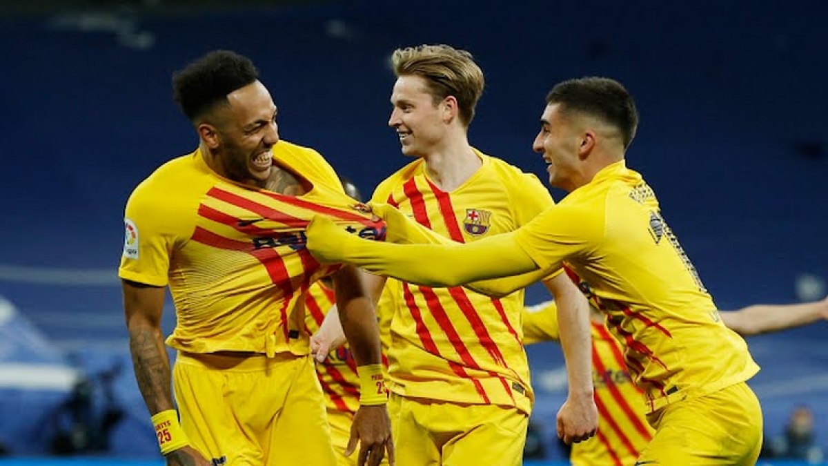 Aubameyang chơi hay ở trận đấu với Real Madrid (Ảnh: Reuters).