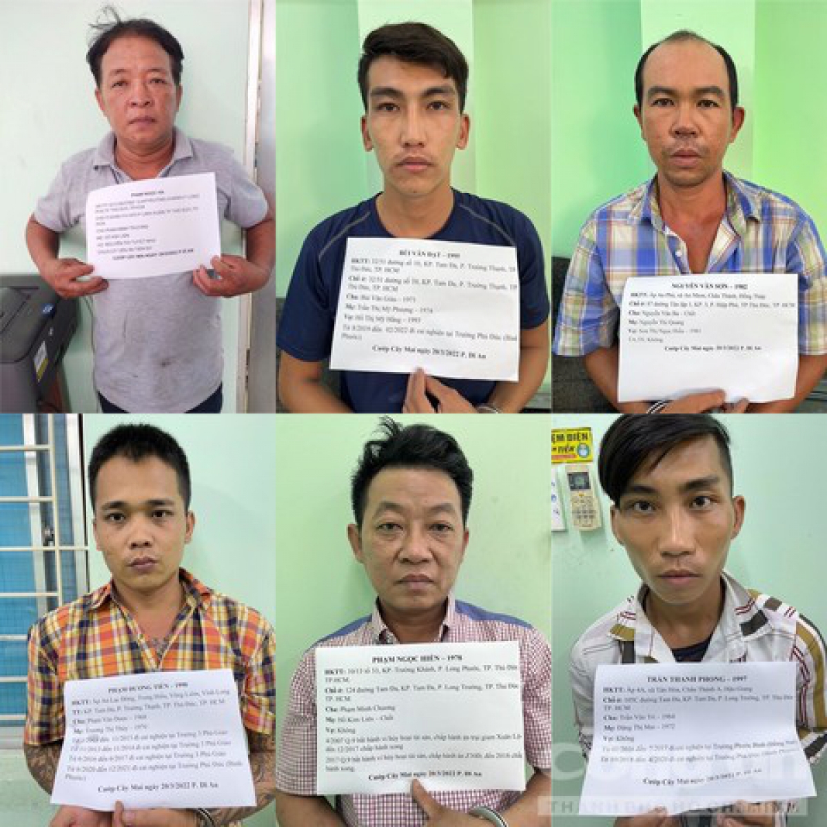 Sáu đối tượng tham gia vụ cướp mai