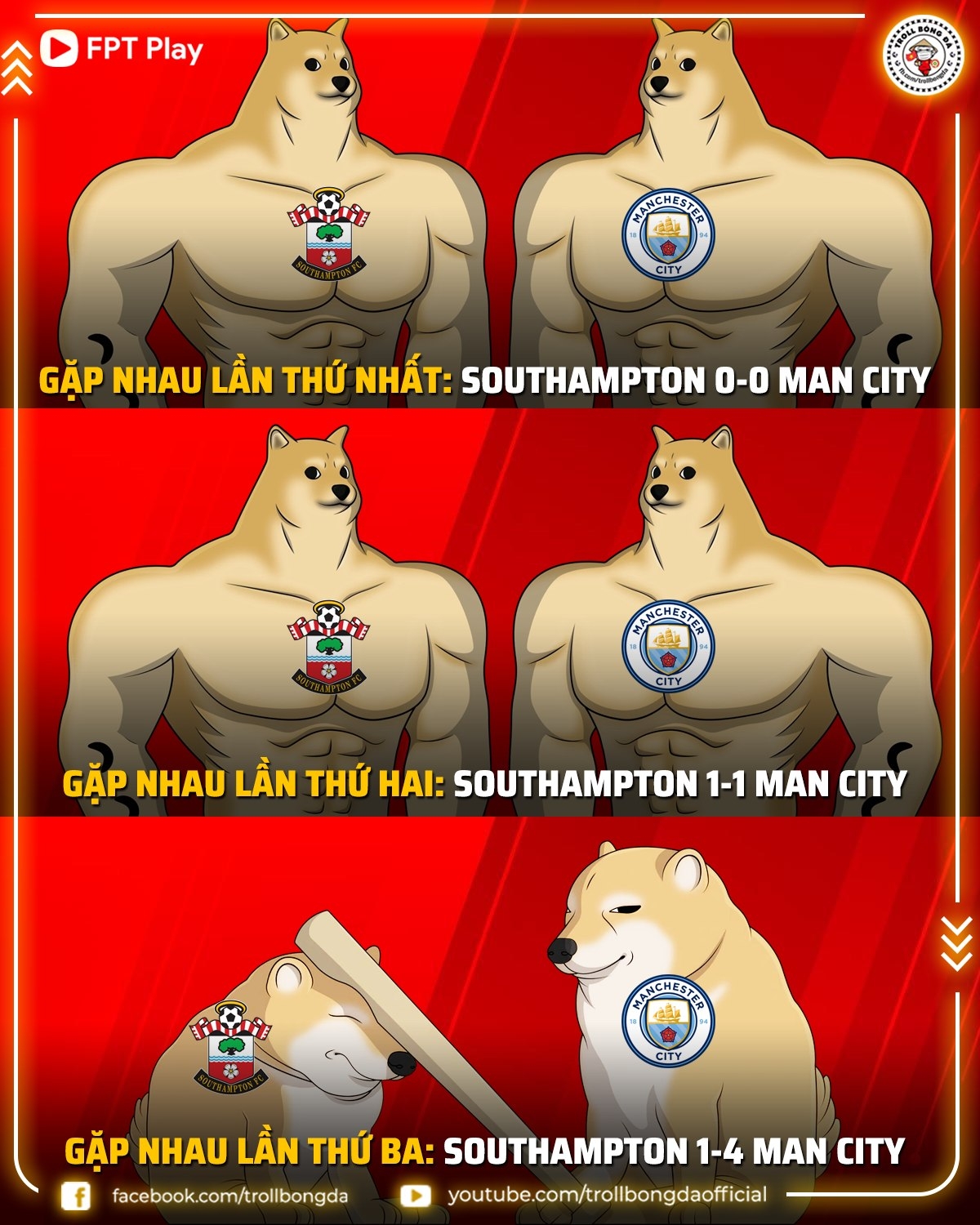 Man City cuối cùng cũng thắng Southampton. (Ảnh: Troll Bóng đá). 