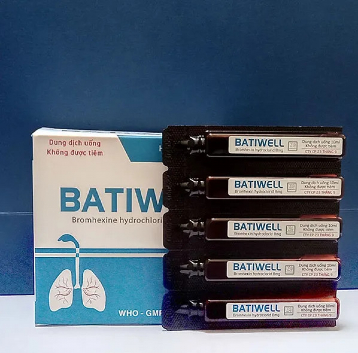 Lô thuốc dung dịch uống Batiwell hỗ trợ trị nhiễm khuẩn đường hô hấp, giúp long đờm, bị thu hồi trên toàn quốc do vi phạm chất lượng mức độ 2