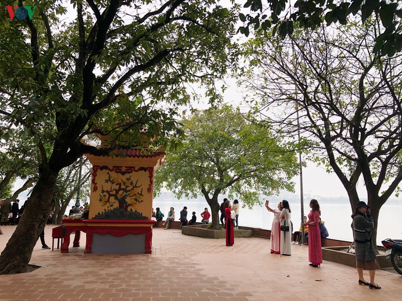 di tich ha noi mo cua tro lai, lac dac nguoi tham quan deo khau trang hinh 16