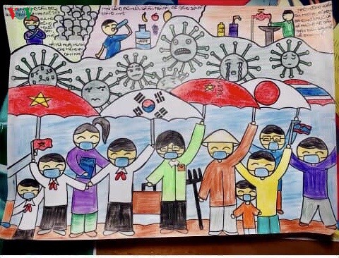 nhung "bong hoa nho" can tho voi cac buc tranh trong mua dich covid-19 hinh 13
