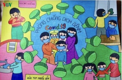 nhung "bong hoa nho" can tho voi cac buc tranh trong mua dich covid-19 hinh 3