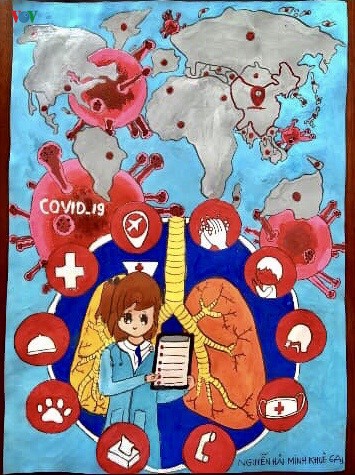 nhung "bong hoa nho" can tho voi cac buc tranh trong mua dich covid-19 hinh 5