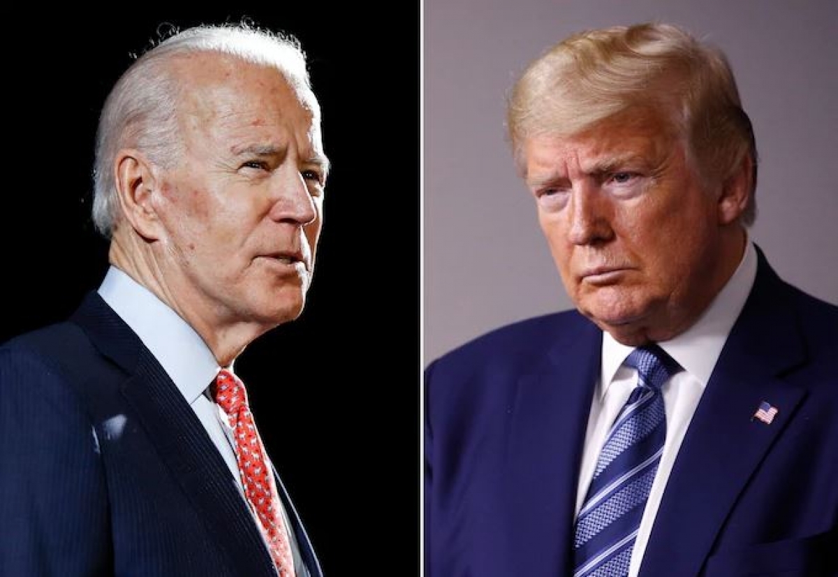 Ứng viên đảng Dân chủ Joe Biden và Tổng thống Mỹ Donald Trump. Ảnh: AP