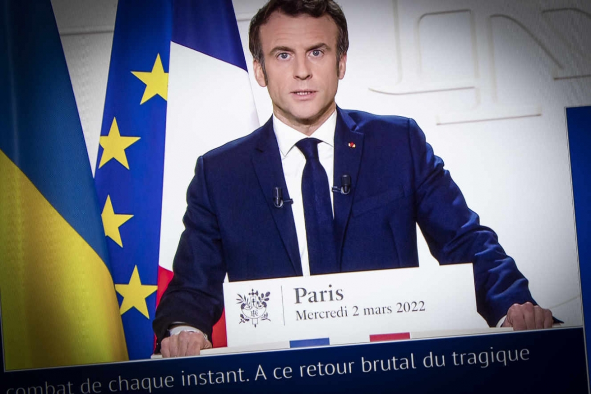 Cuộc chiến tại Ukraine khiến uy tín ông Macron lên cao. 