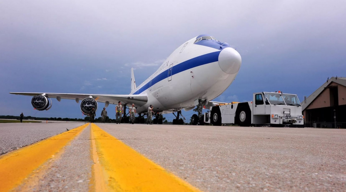 Máy bay Boeing 747 E4-B Nightwatch. Ảnh: Căn cứ Không quân Offutt