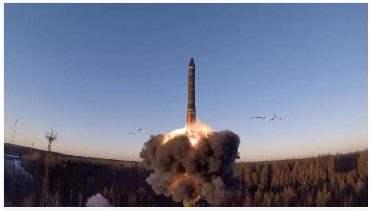 Quân đội Nga phóng thử tên lửa đạn đạo liên lục địa Yars hồi tháng 12/2020. Ảnh: Newsweek