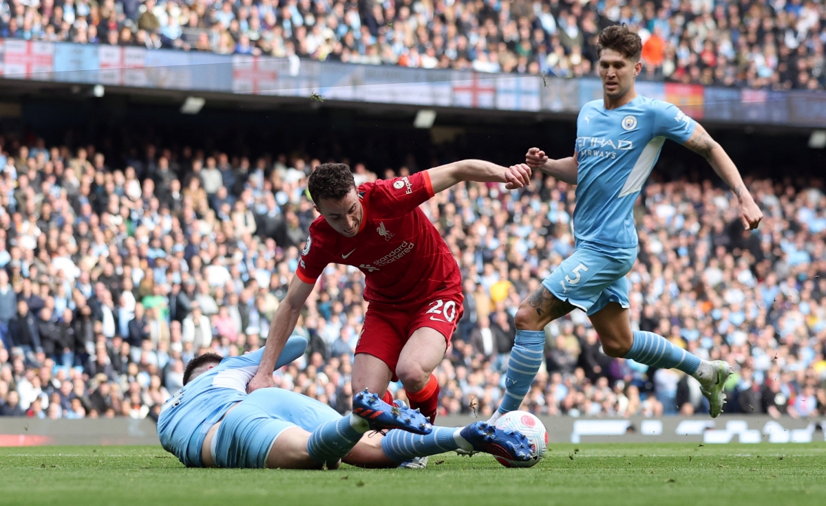 Liverpool lần thứ 2 quân bình tỷ số trước Man City. (Ảnh: Reuters).