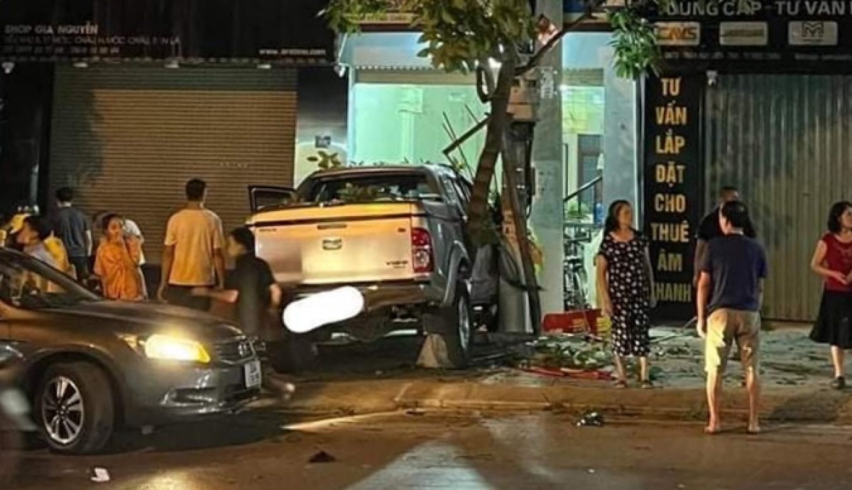 Hiện trường vụ tai nạn.