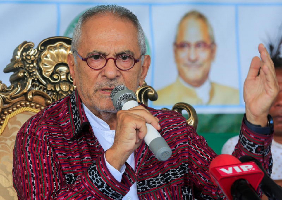 Ông Jose Ramos-Horta phát biểu trong buổi tuyên bố chiến thắng bầu cử tổng thống. Ảnh: Reuters