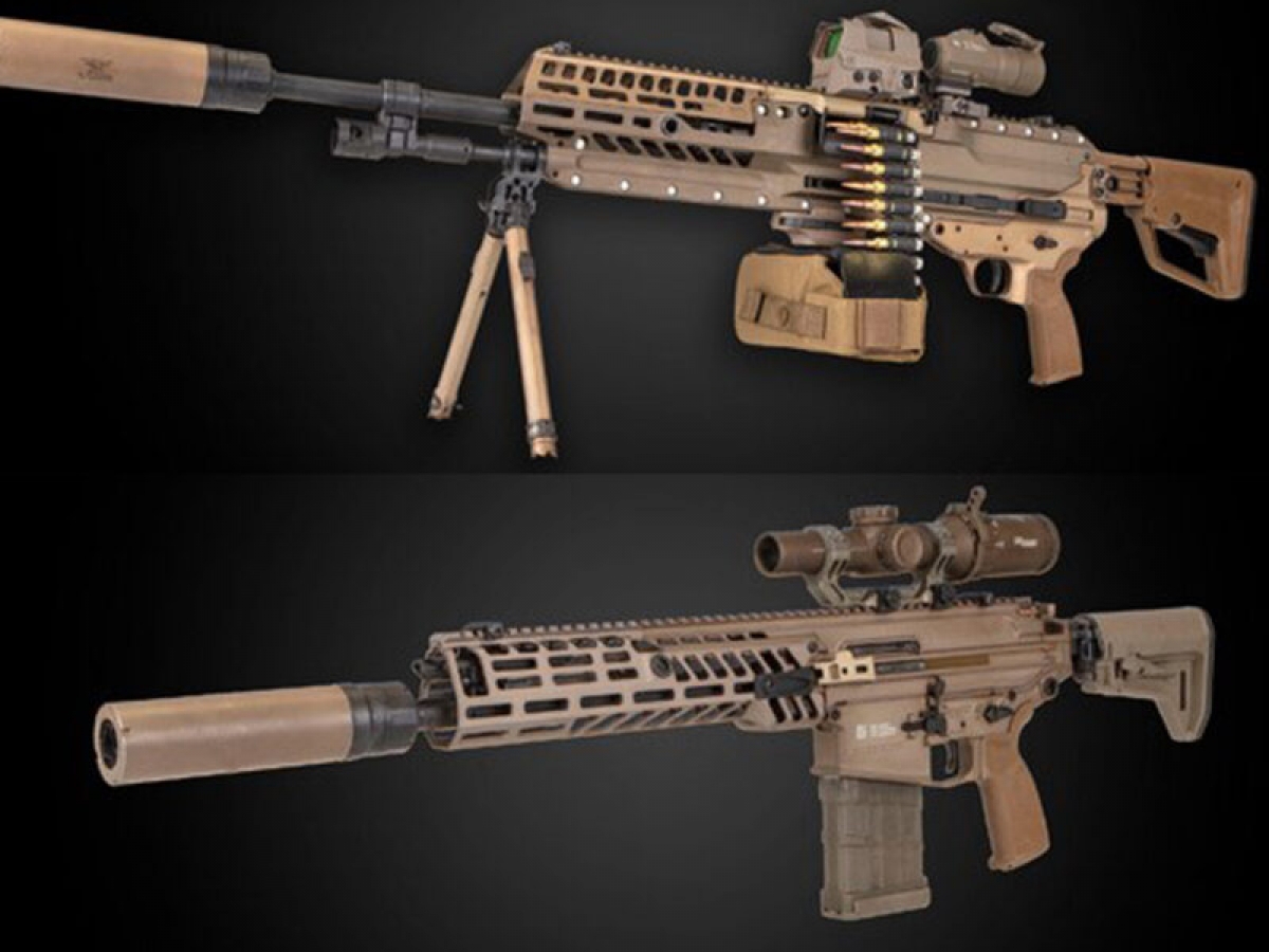 Súng trường XM 250 (trên) và XM5 (dưới). Ảnh: meta-defense