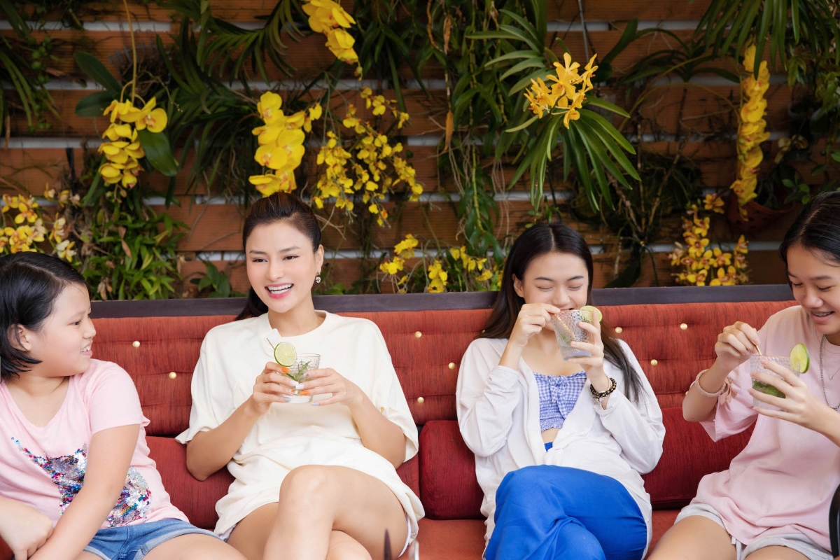 Gia đình siêu mẫu luôn hạnh phúc, có sự hoà thuận, đồng điệu giữa các thành viên.
