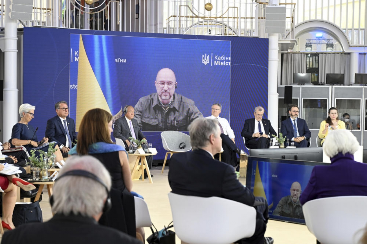 G7 họp nhóm hỗ trợ Ukraine. Ảnh: DW