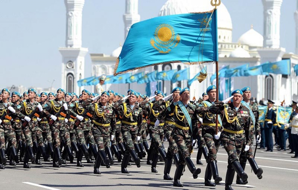 Lễ kỷ niệm Ngày chiến thắng ở Kazakhstan năm 2017. Ảnh: Astana Times
