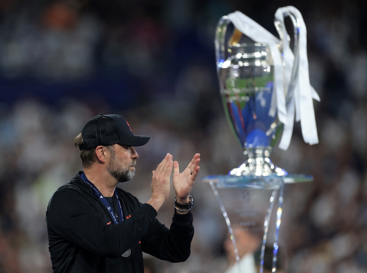 Jurgen Klopp và Liverpool có lần thứ 2 thua Real Madrid ở chung kết Champions League. (Ảnh: Reuters)