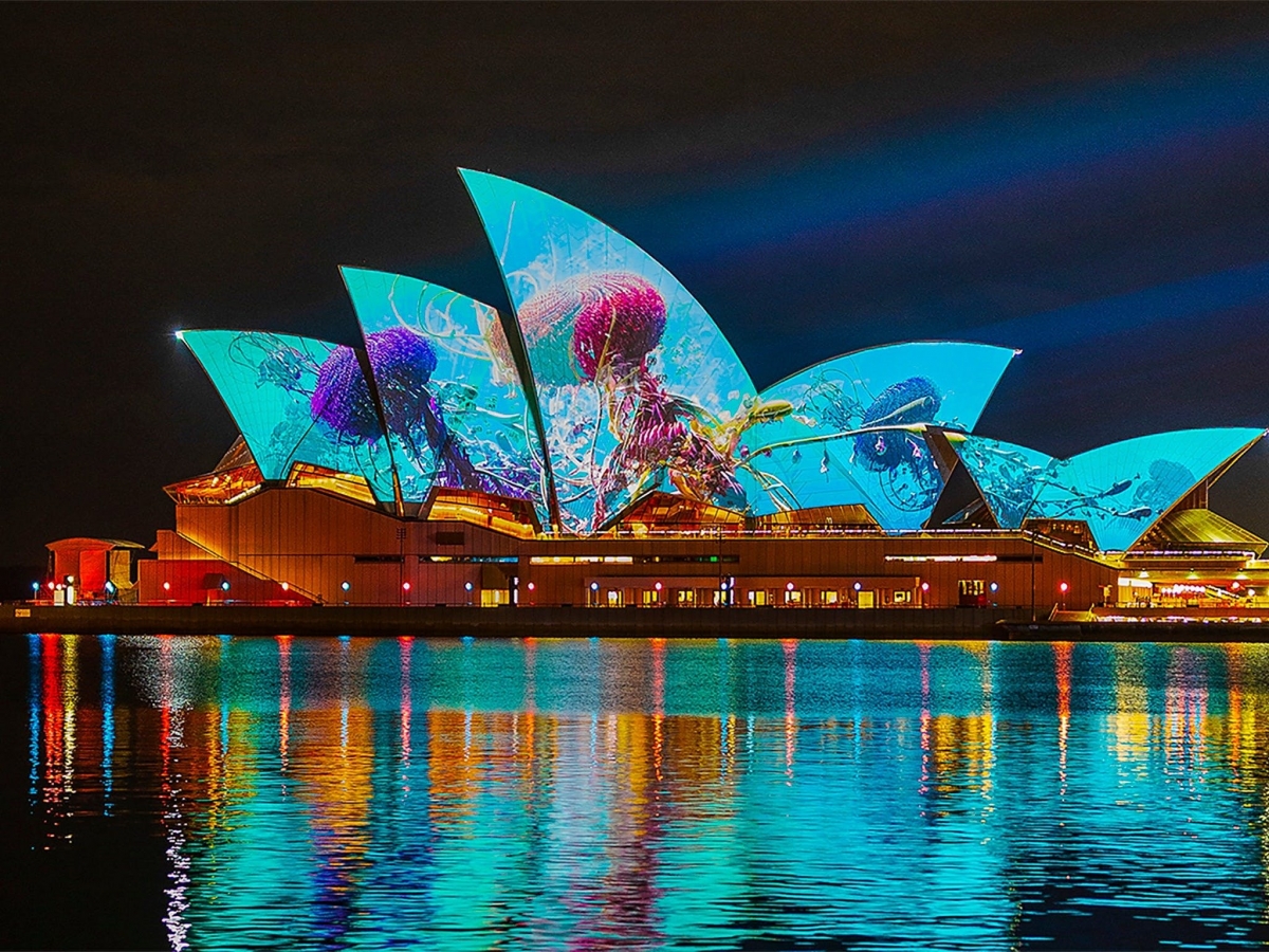 Lễ hội ánh sáng Vivid Sydney trở lại tại Australia. Ảnh: KT