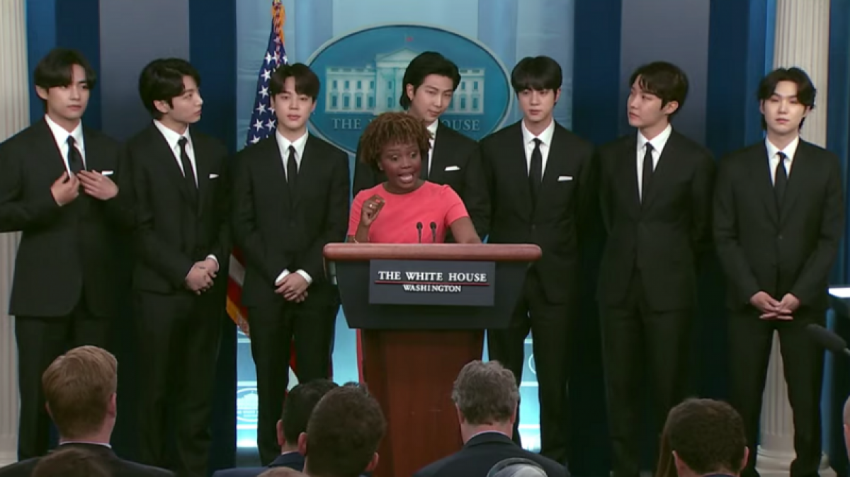 BTS tham gia họp báo tại Nhà Trắng (Ảnh: Whitehouse)