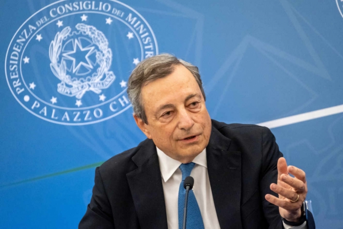 thủ tướng mario draghi nộp đơn từ chức, chính phủ italy nguy cơ sụp đổ hình ảnh 1 thu tuong mario draghi nop don tu chuc, chinh phu italy nguy co sup do hinh anh 1