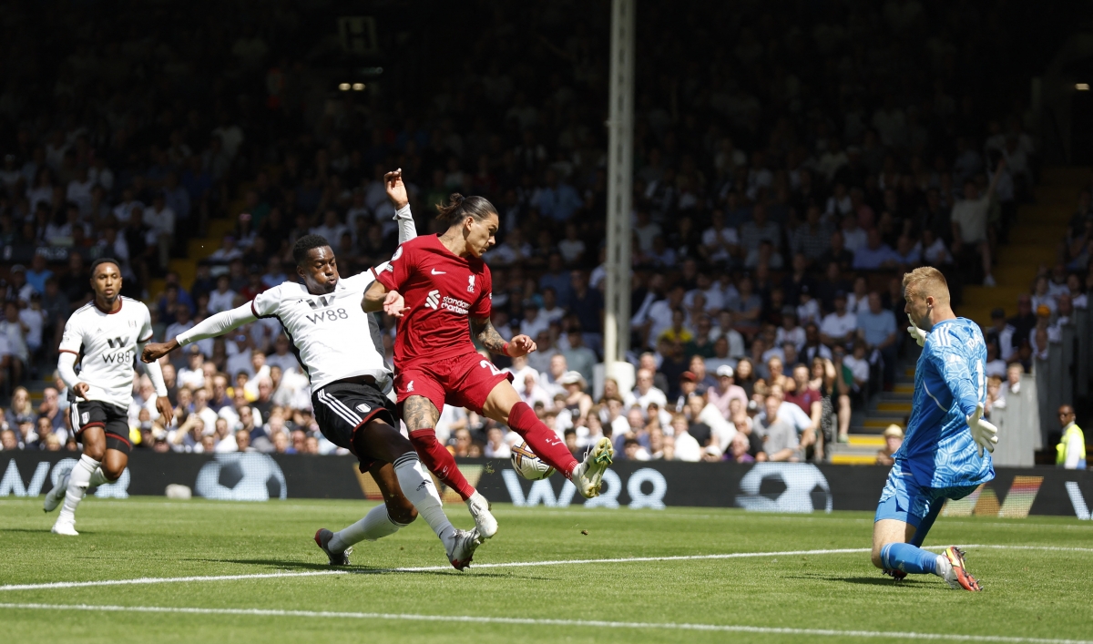 trUc tiEp fulham 1 - 1 liverpool darwin nunez ruc sang hinh anh 1