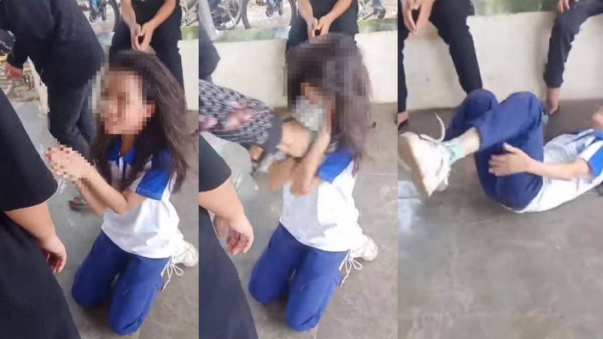hoc sinh bi ban xe ao, dap vao mat nen phan khang hay chiu bi danh hinh anh 1