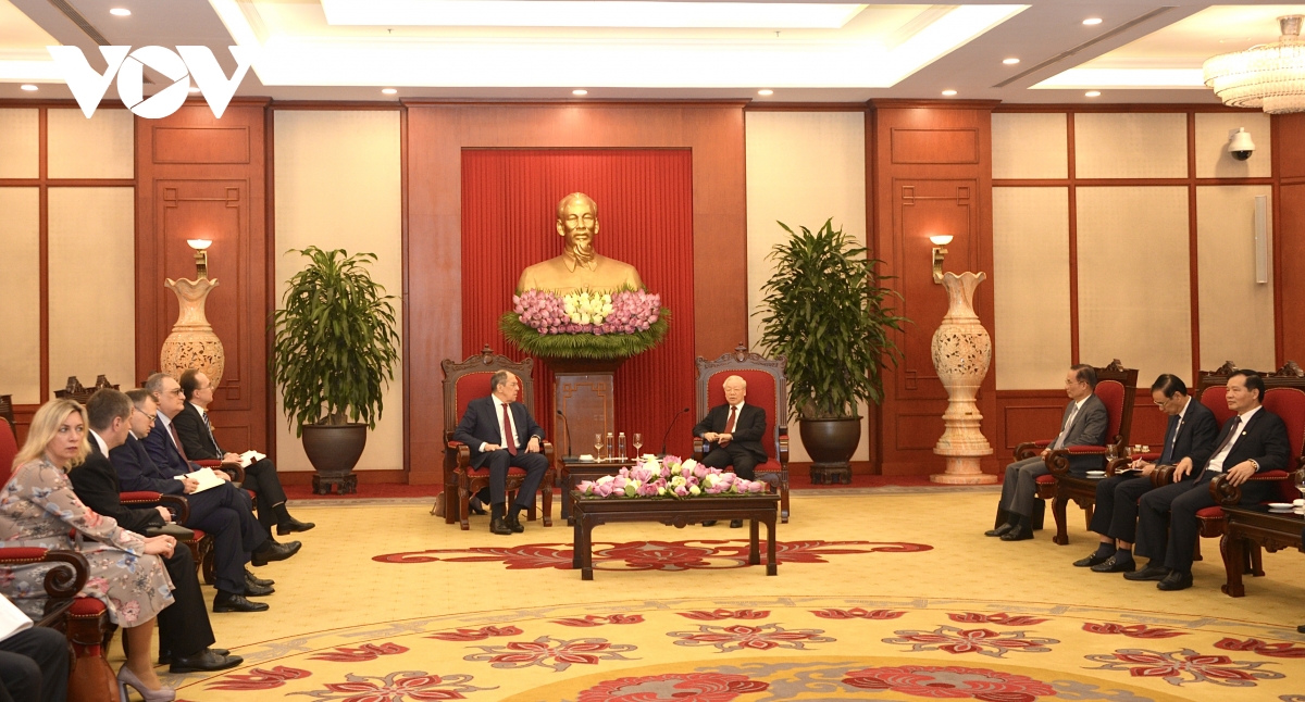 tong bi thu nguyen phu trong tiep bo truong ngoai giao lb nga sergei lavrov hinh anh 2