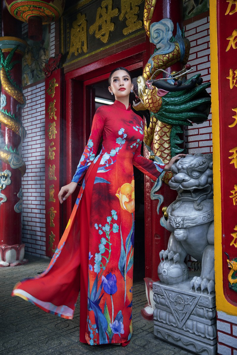 hoa hau tieu vy khoe sac trong ta ao dai tet, san sang chao xuan 2020 hinh 6