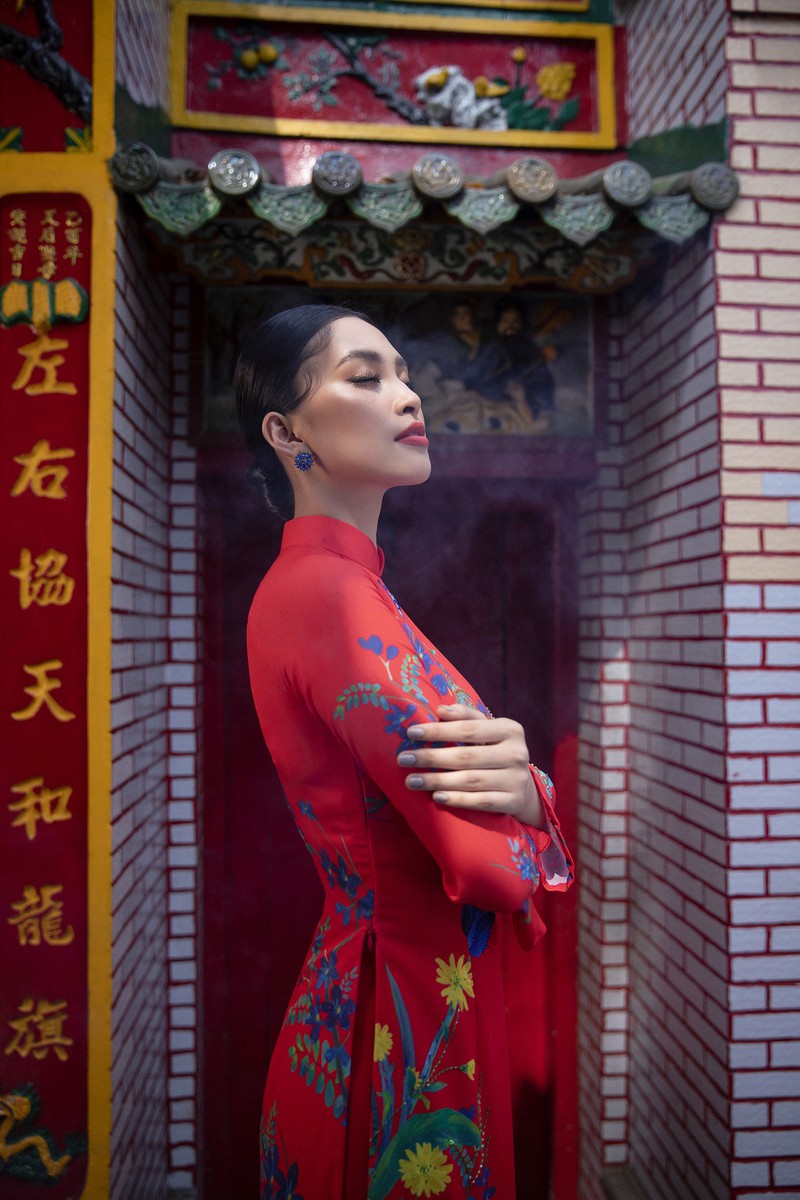 hoa hau tieu vy khoe sac trong ta ao dai tet, san sang chao xuan 2020 hinh 13