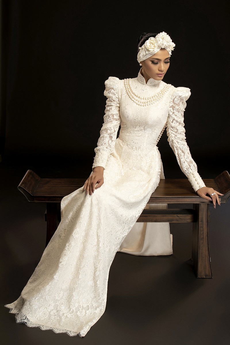 truong thi may dep cuon hut khi dien mot ao dai quan khan turban hinh 8