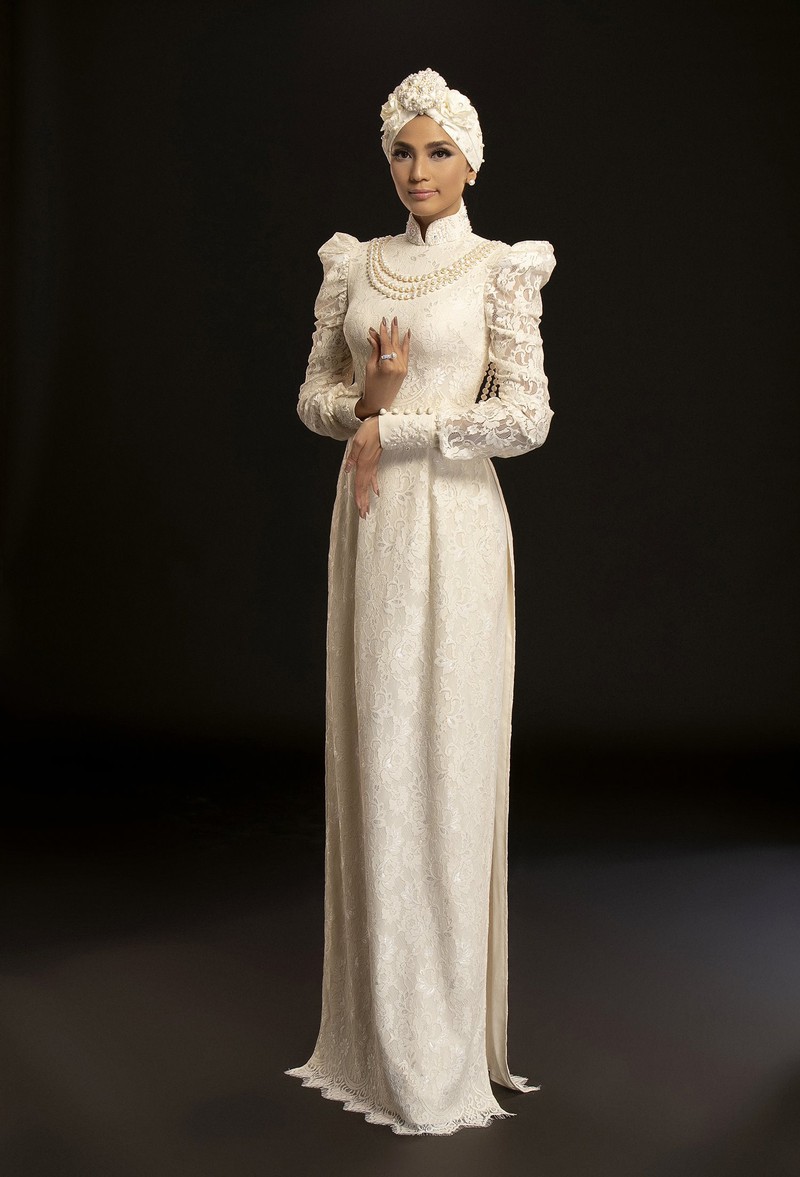 truong thi may dep cuon hut khi dien mot ao dai quan khan turban hinh 11