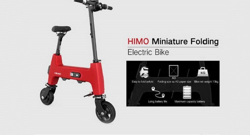 xe dien xiaomi himo h1 co the gap gon bang to giay a3 hinh 1