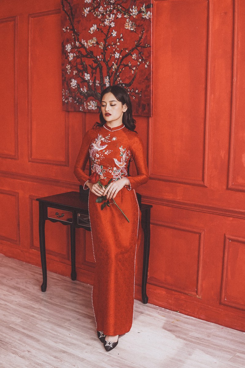 thuy anh dep diu dang, nu tinh khi dien ao dai don tet  hinh 10