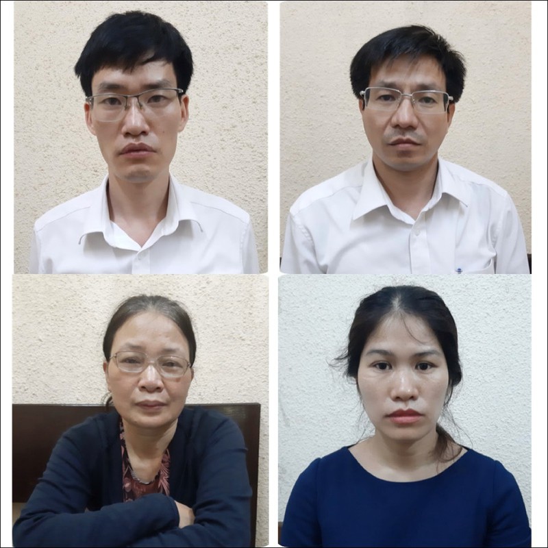 bo cong an bat tam giam 3 can bo hai quan, 1 nu pho giam doc  hinh 1