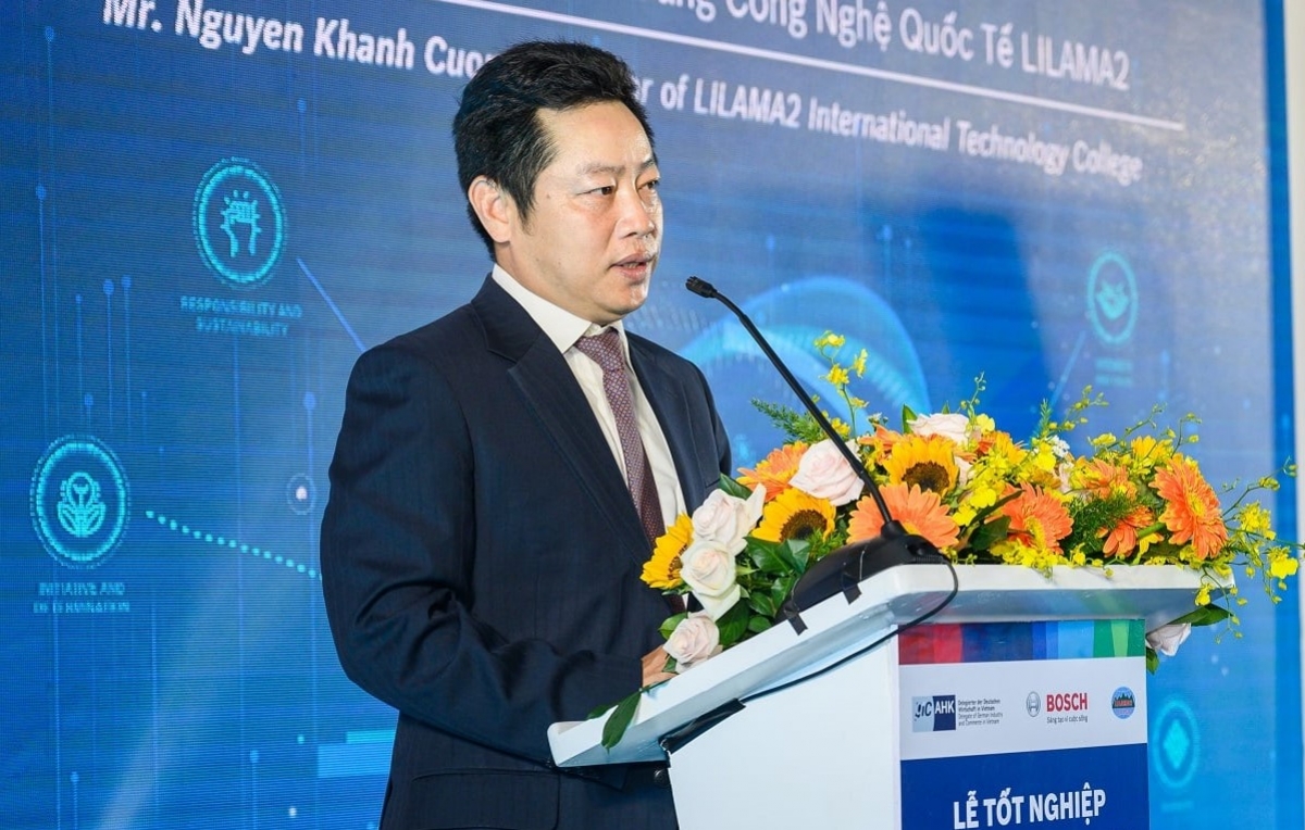Ông Nguyễn Khánh Cường, Hiệu trưởng nhà trường Cao đẳng công nghệ Quốc tế Lilama 2