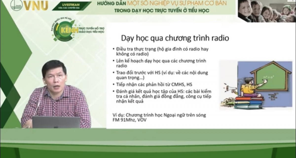 PGS.TS Nguyễn Chí Thành - Chủ nhiệm Khoa Sư phạm giải đáp những vướng mắc của nhiều giáo viên khi giảng dạy trực tuyến 