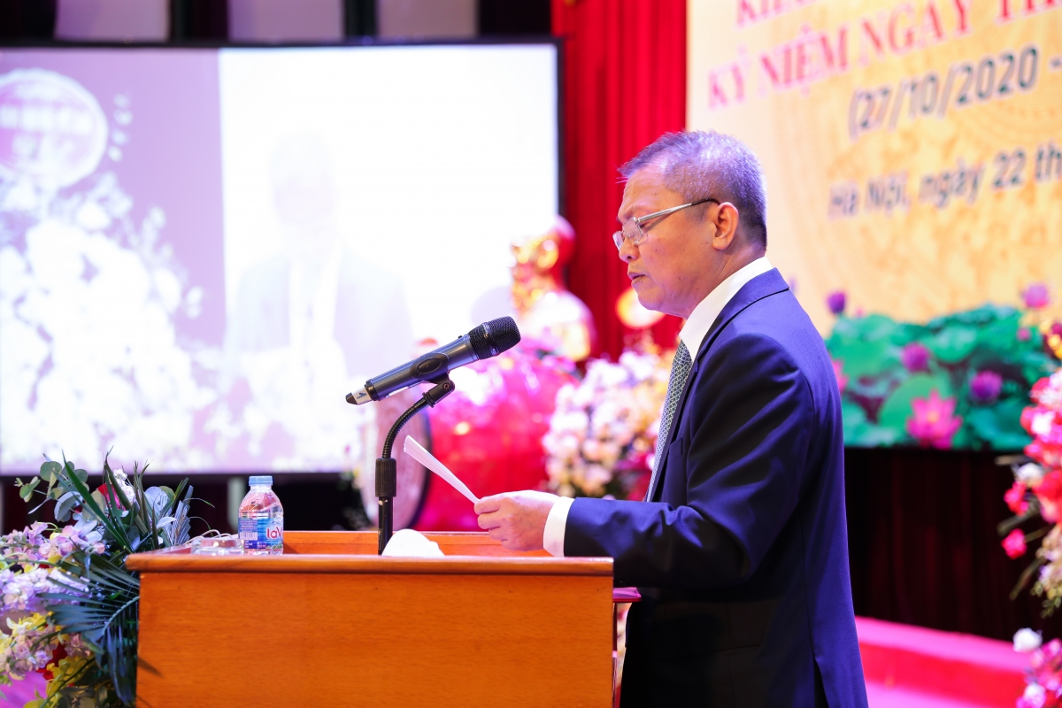GS.TS bác sỹ Lê Ngọc Thành - Hiệu trưởng Trường ĐH Y Dược (ĐH Quốc gia Hà Nội) phát biểu 