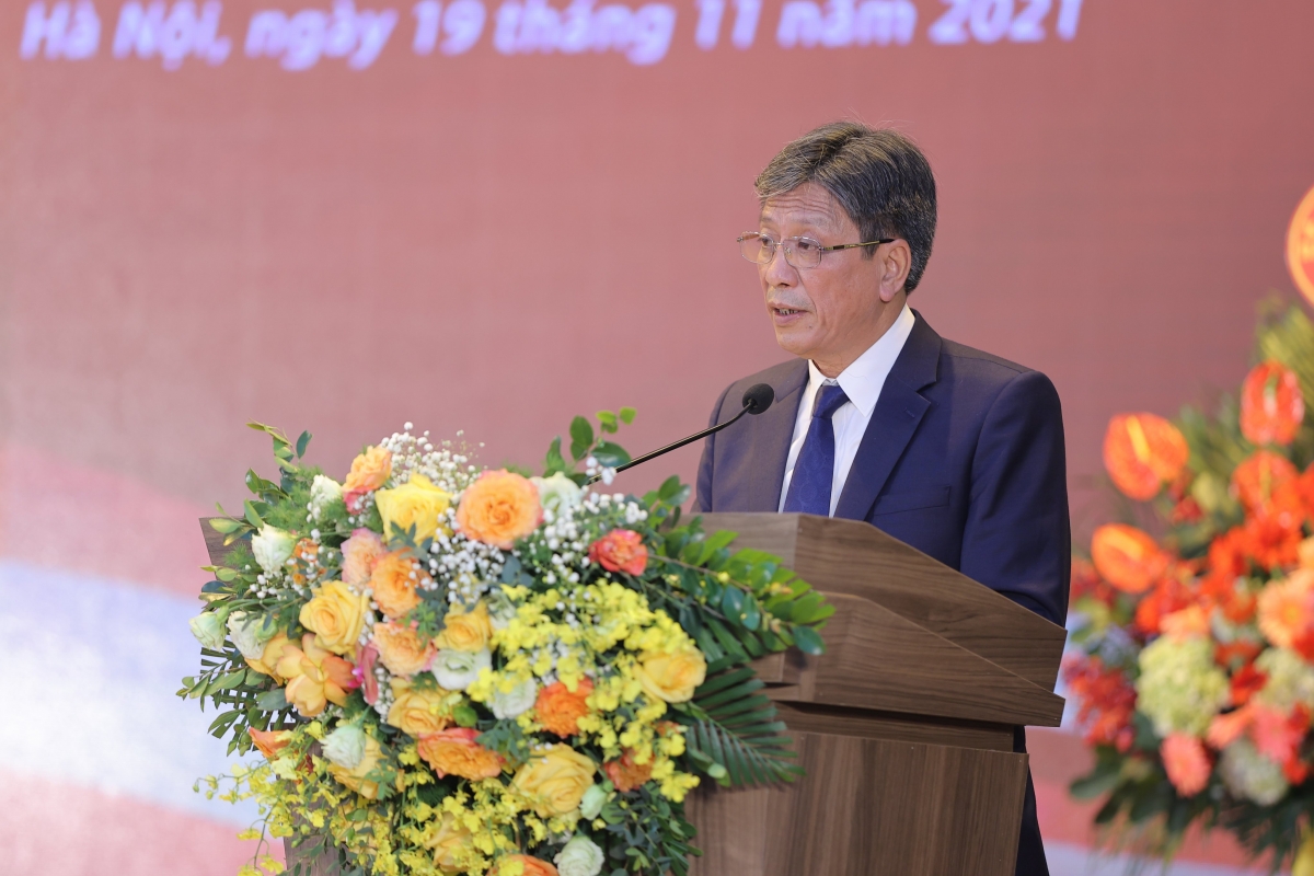 PGS.TS Nhà giáo ưu tú Phạm Duy Hòa, Hiệu trưởng trường Đại học Xây dựng Hà Nội
phát biểu tại buổi Lễ 