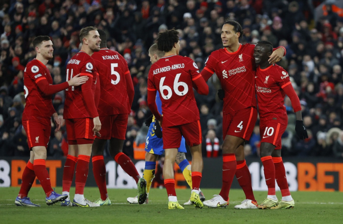 Liverpool có chiến thắng tưng bừng 4-0 trước Southampton