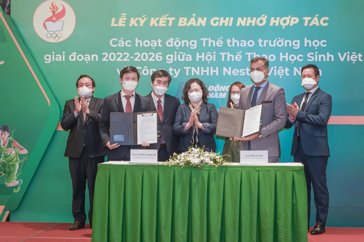 Lễ ký kết Biên bản ghi nhớ hợp tác các hoạt động thể thao trường học giai đoạn 2022-2026