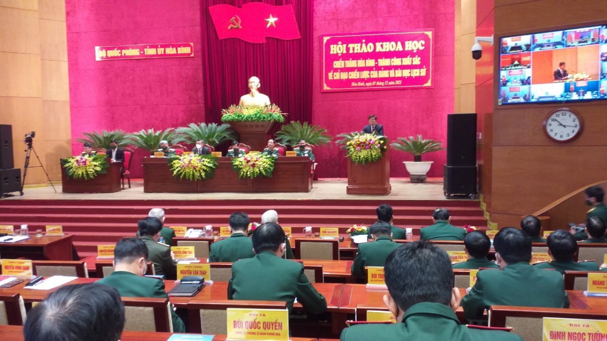 Toàn cảnh hội thảo tại Hòa Bình ngày 7/12/2021. Ảnh: Minh Sơn 
