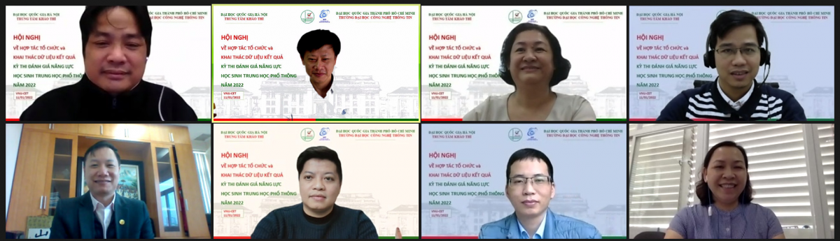 Cuộc làm việc trực tuyến giữa Trung tâm Khảo thí Đại học Quốc gia Hà Nội và Trường Đại học Công nghệ Thông tin – ĐHQG TP. Hồ Chí Minh