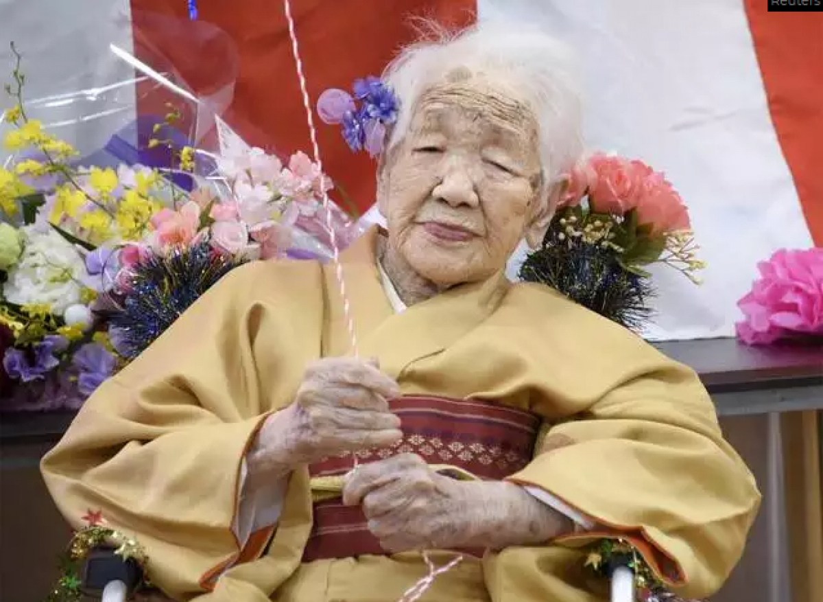 Cụ bà Kane Tanaka. (Ảnh: Reuters)