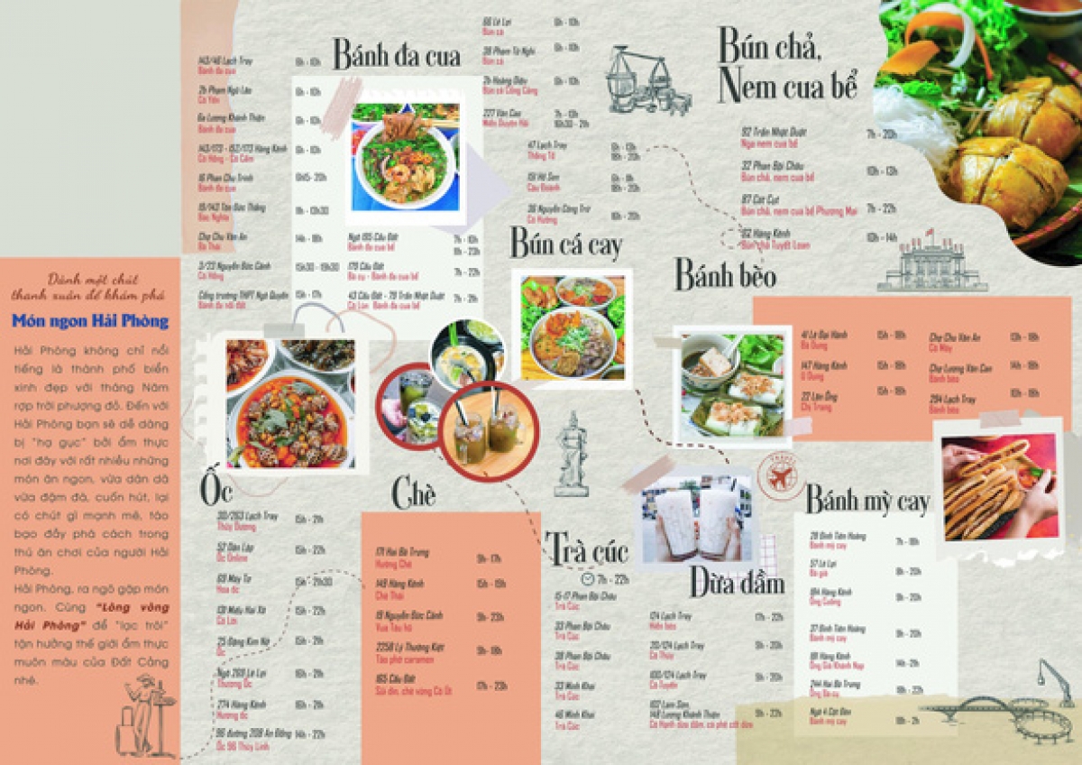 Du khách có thể dễ dàng tìm hiểu các món ngon của Hải Phòng qua App 