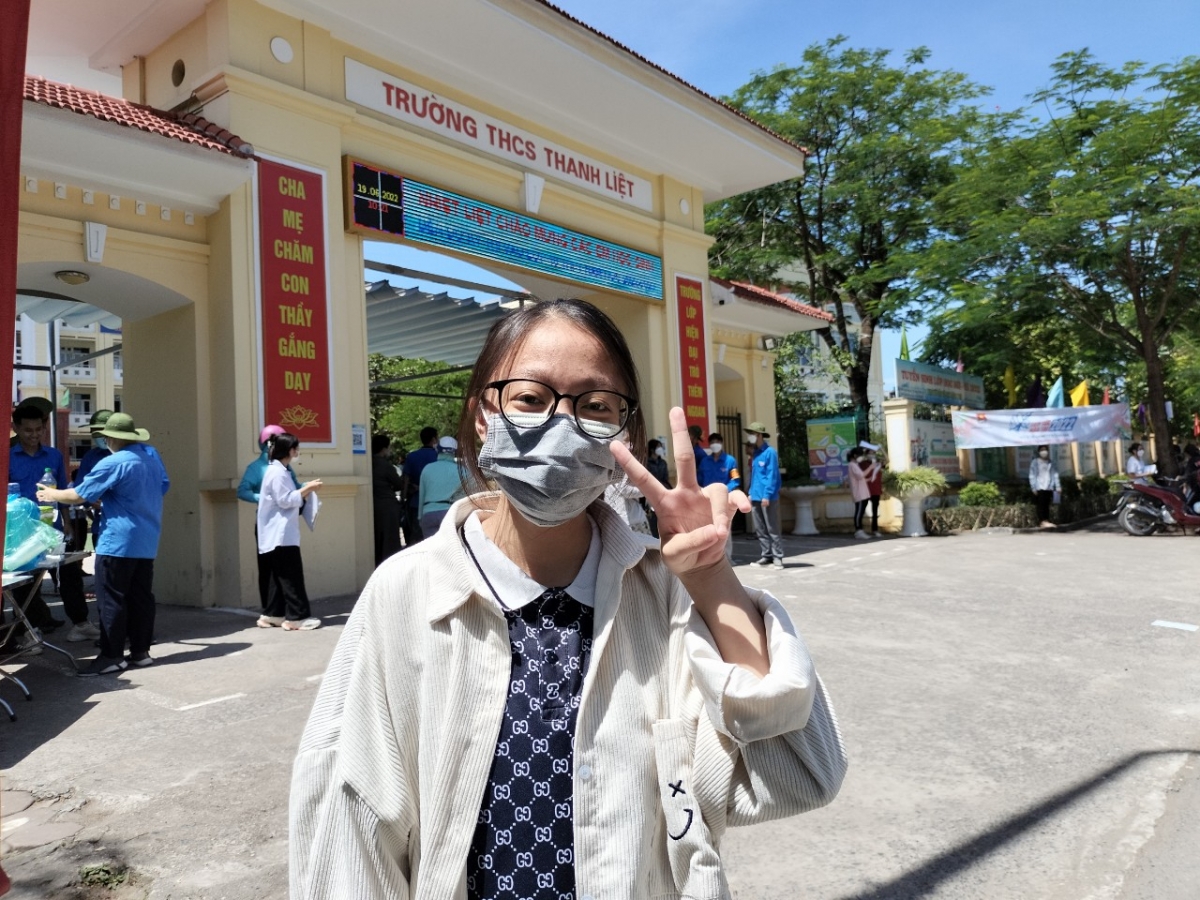 Dù có một chút tiếc nuối nhưng em Nguyễn Kiều Trinh tự tin có thể đạt 9 điểm môn Toán