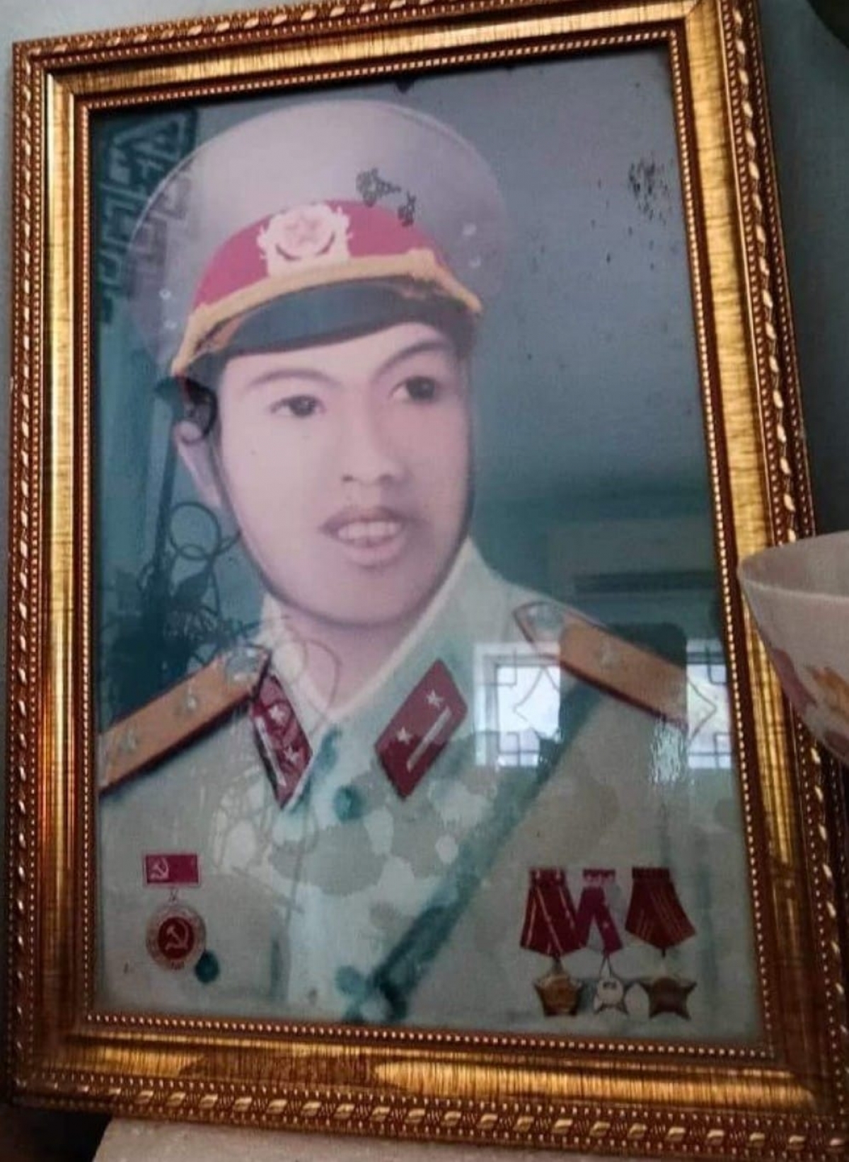 Di ảnh liệt sĩ Trần Mộng Ân ( ảnh do gia đình cung cấp)