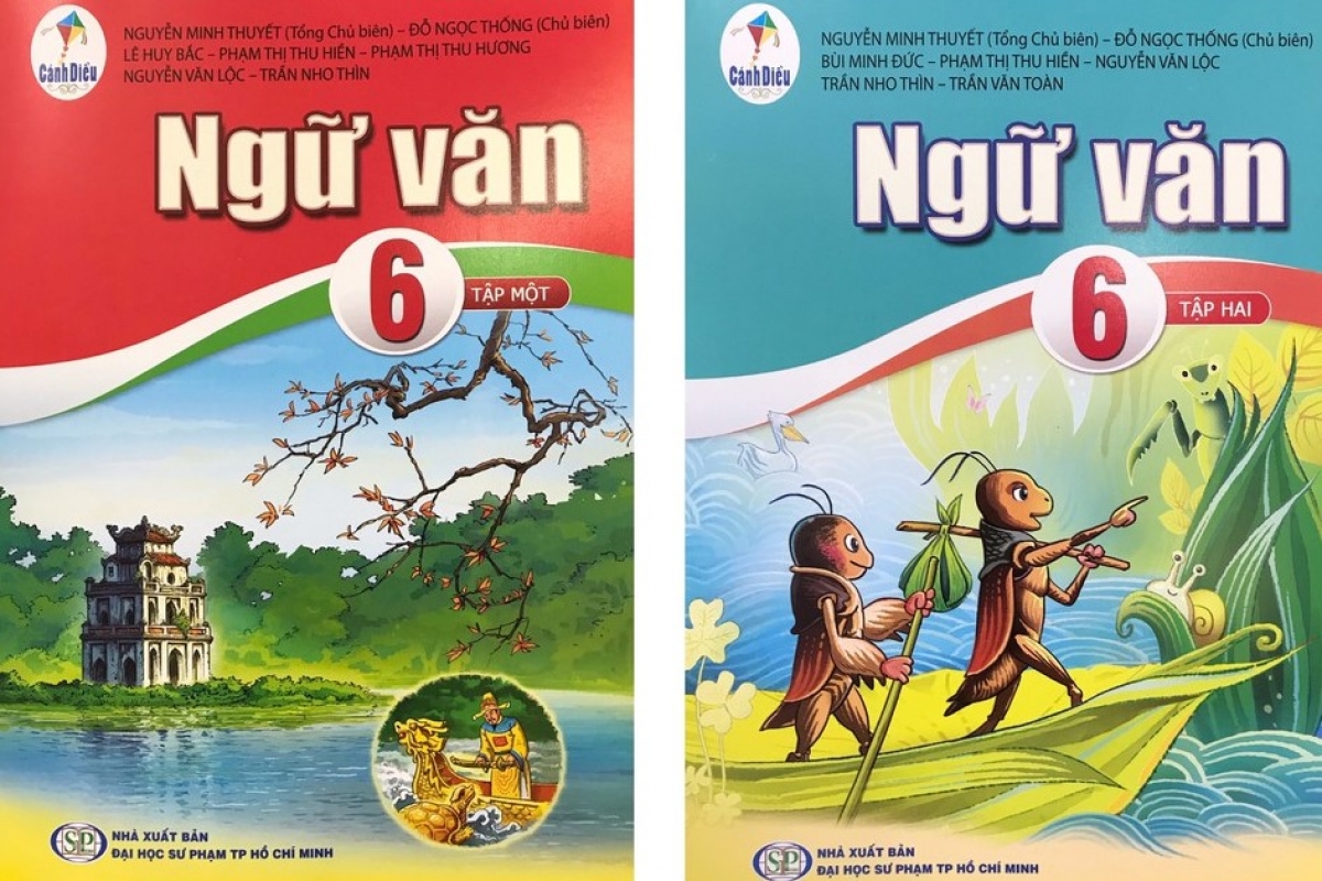 Thực hiện chương trình, sách giáo khoa Ngữ văn mới sẽ chấm dứt việc dùng ngữ liệu trong sách giáo khoa ra đề thi Ngữ văn. (Ảnh minh họa: Bộ SGK Ngữ văn lớp 6 (bộ Cánh Diều).