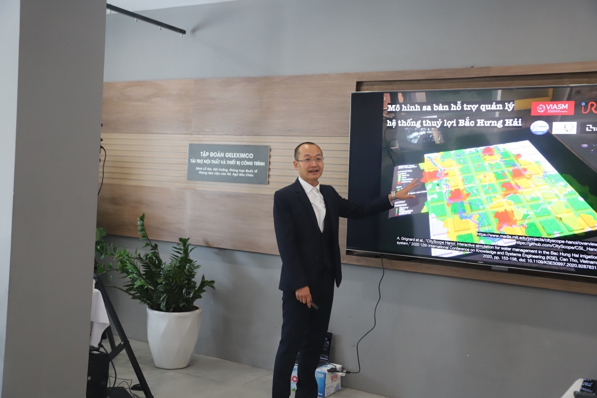 PGSTS Nguyễn Ngọc Doanh - Trường ĐH Thủy Lợi  giới thiệu về mô hình thủy lực trên hệ thống thủy lợi Bắc Hưng Hải 